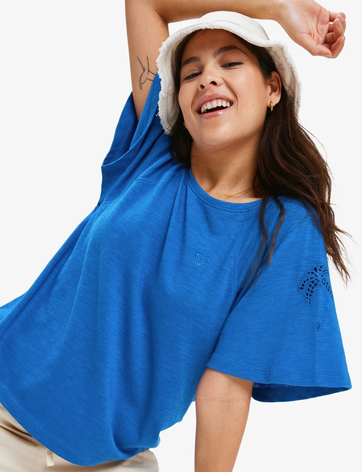 Roxy T-Shirt ROXY T-Shirt Time For Palm Tree Blau günstig online kaufen