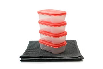 TUPPERWARE Back-Set Kühlschrank System 140 ml (4) lachs + GLASTUCH