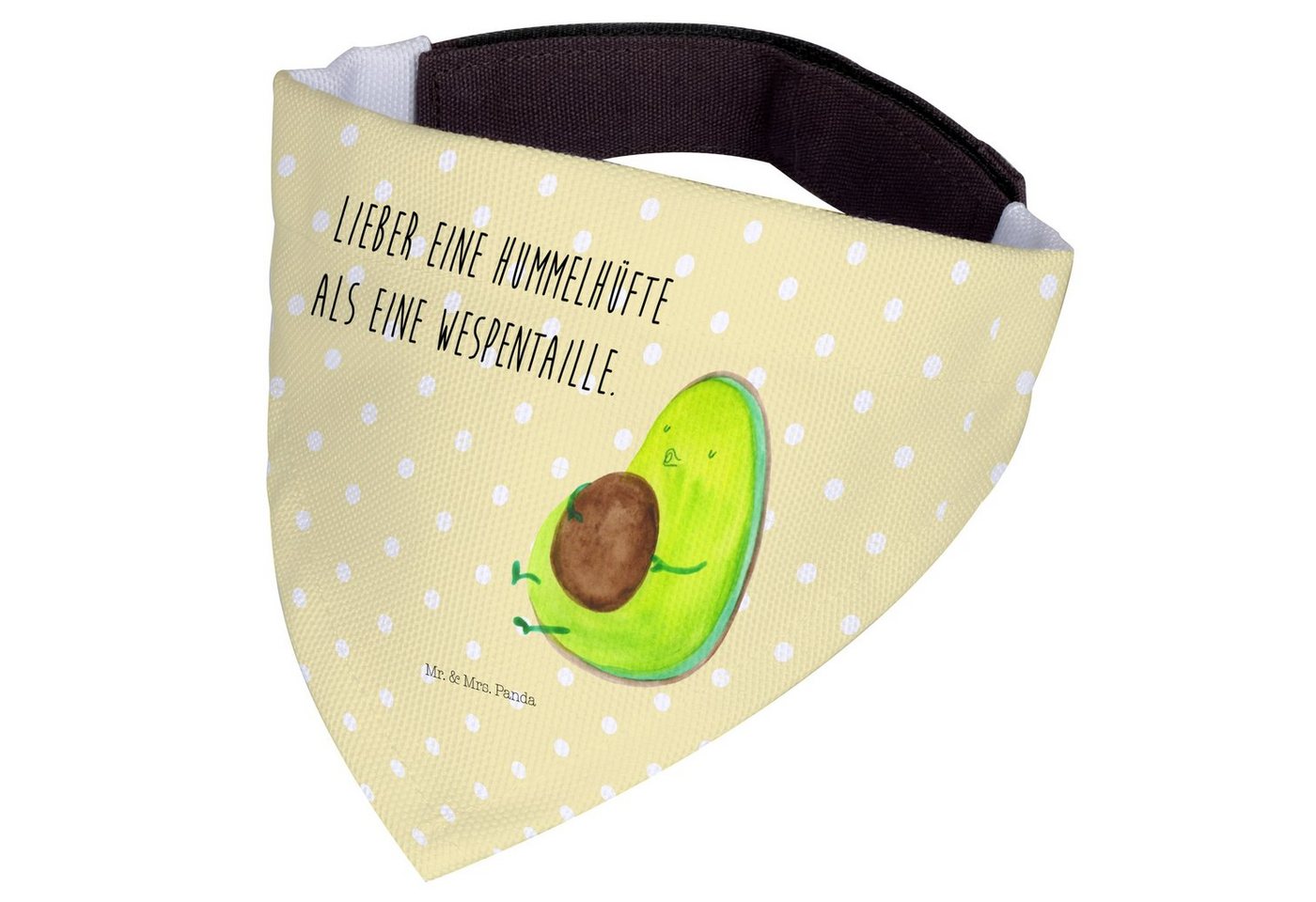 Thumbnail - Mr. & Mrs. Panda Hundefliege Avocado Pfeifen - Gelb Pastell - Geschenk, mittelgroße Hunde, dick, D, Polyester, Einzigart...