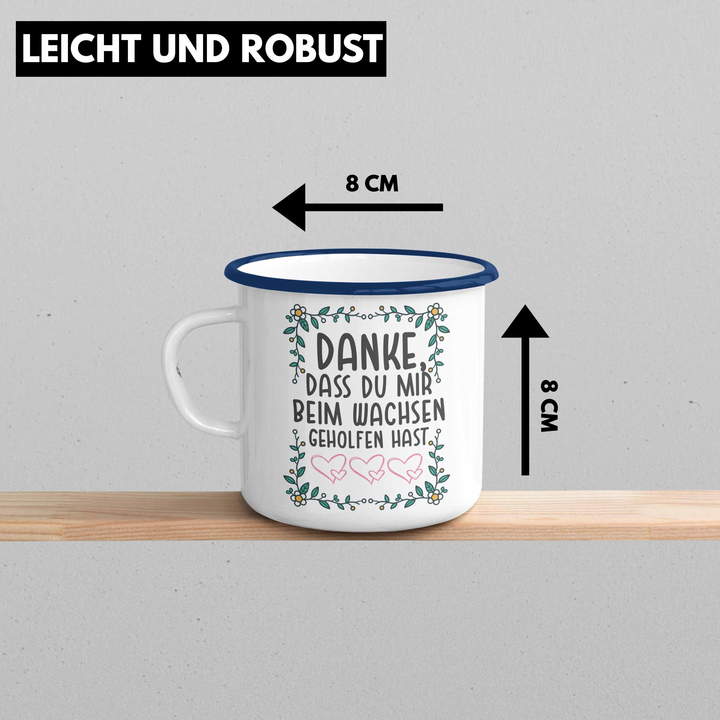 Erzieherin Spruch Thermotasse Kindergärtnerin Geschenke Trendation Emaille Herz Trendation mit Geschenk Tasse KaffeeEmaille - Tasse Abschiedsgeschenk Blau