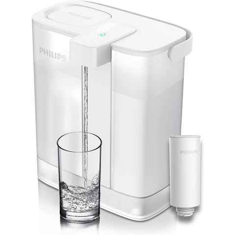 Philips Wasserfilter (Philips Filterkartusche für Sofort-Wasserfilter), 3 l Fassungsvermögen, 1 l/min schneller Durchfluss, wiederaufladbar