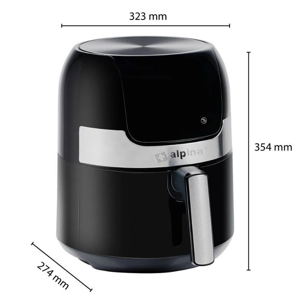 *Alpina* Heißluftfritteuse, 1400,00 W, Fassungsvermögen 3.5 L