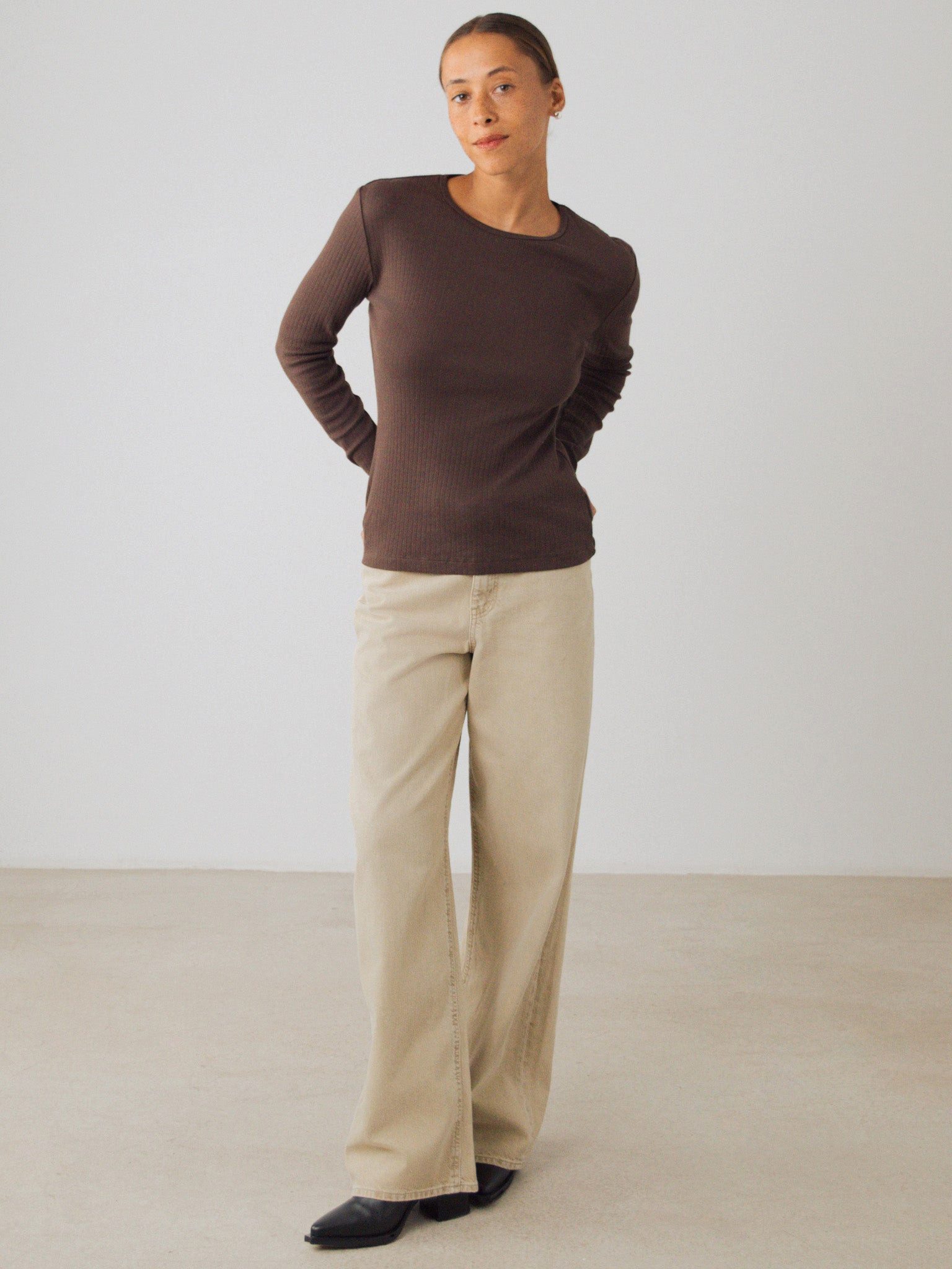 HONEST BASICS T-Shirt Geripptes Langarm Shirt aus Bio- und recycelter Baumwolle – Bild 4 von 5