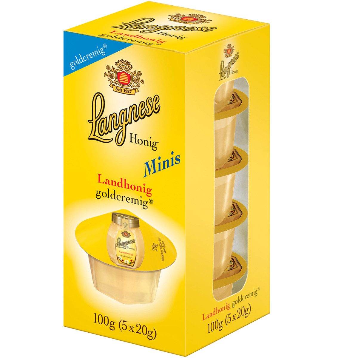Langnese Honig, Langnese Minis Landhonig goldcremig streichzart buttergelb 5x20g