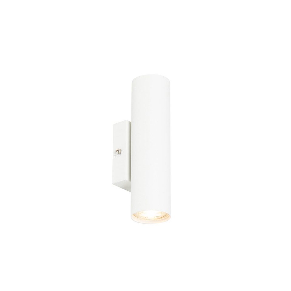 Qazqa Wandleuchte Jeana, ohne Leuchtmittel, Warmweiß, QAZQA Wand­leuchte, gu10, Weiß, Stahl, Modern