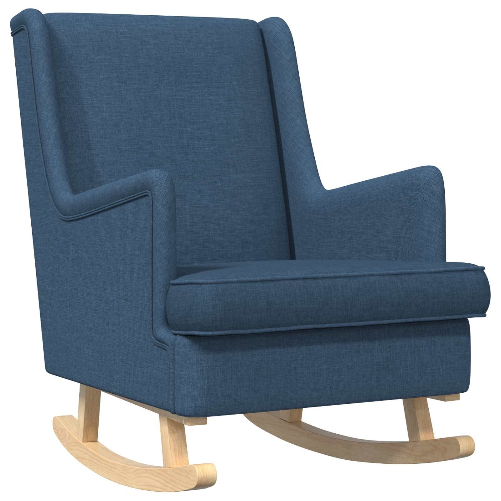 vidaXL Schaukelstuhl Schaukelstuhl Blau 62 x 80 x 85 cm Stoff (1 St)