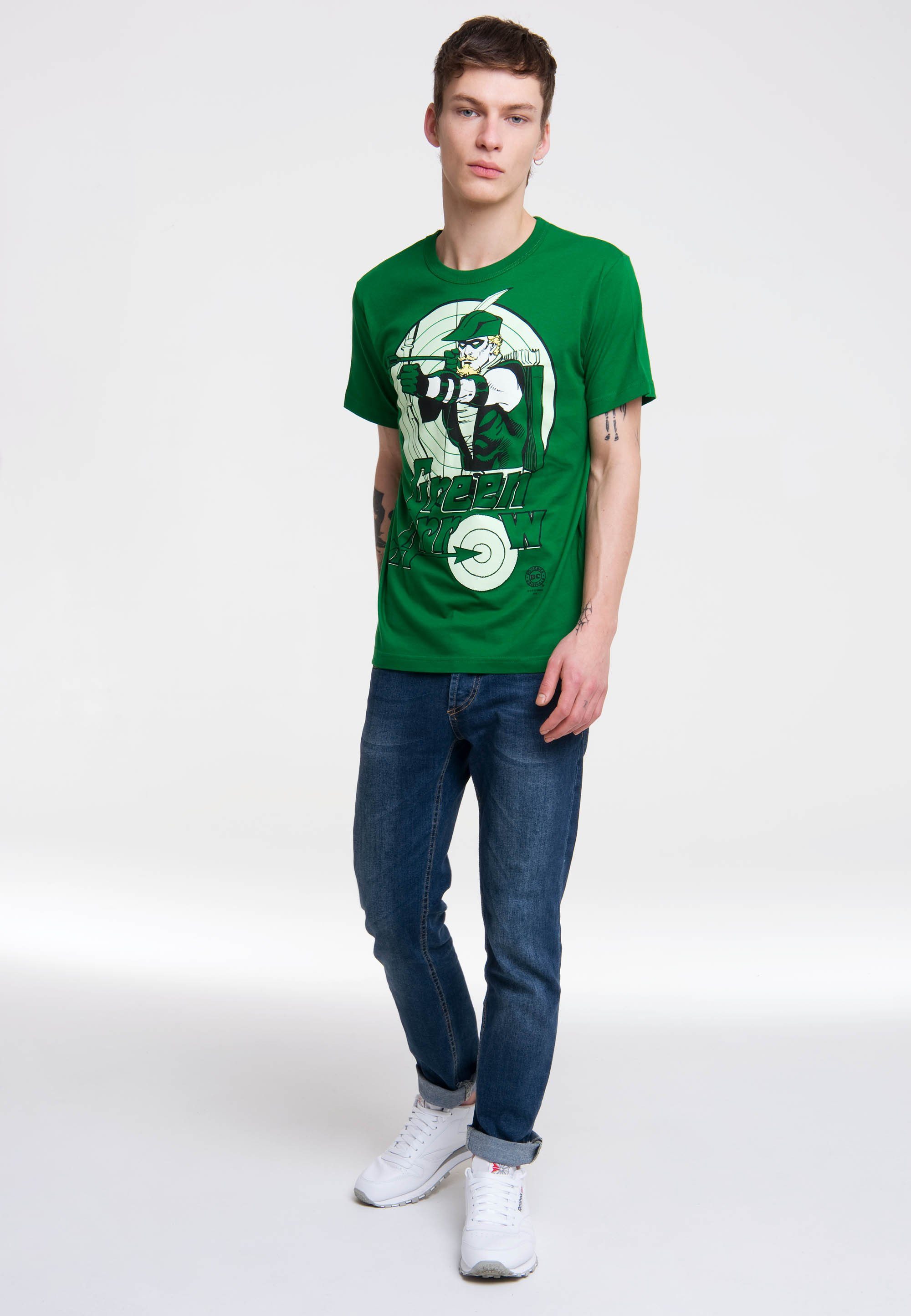 T-Shirt Green coolem Print LOGOSHIRT mit Arrow