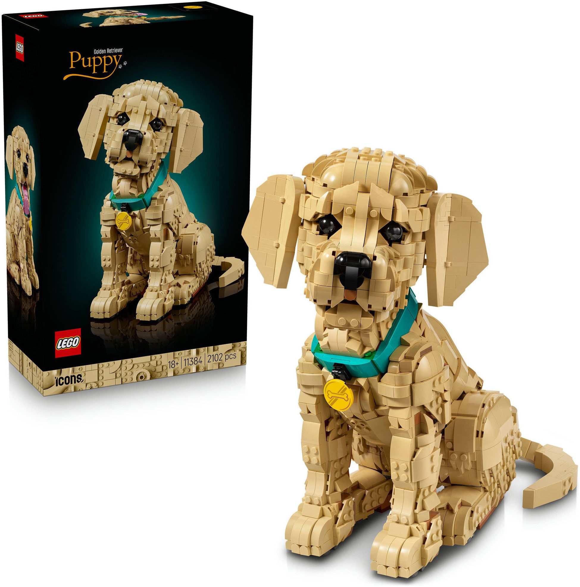 LEGO® Golden Retriever Welpe (11384), LEGO Icons Konstruktionsspielsteine, (2102 St)