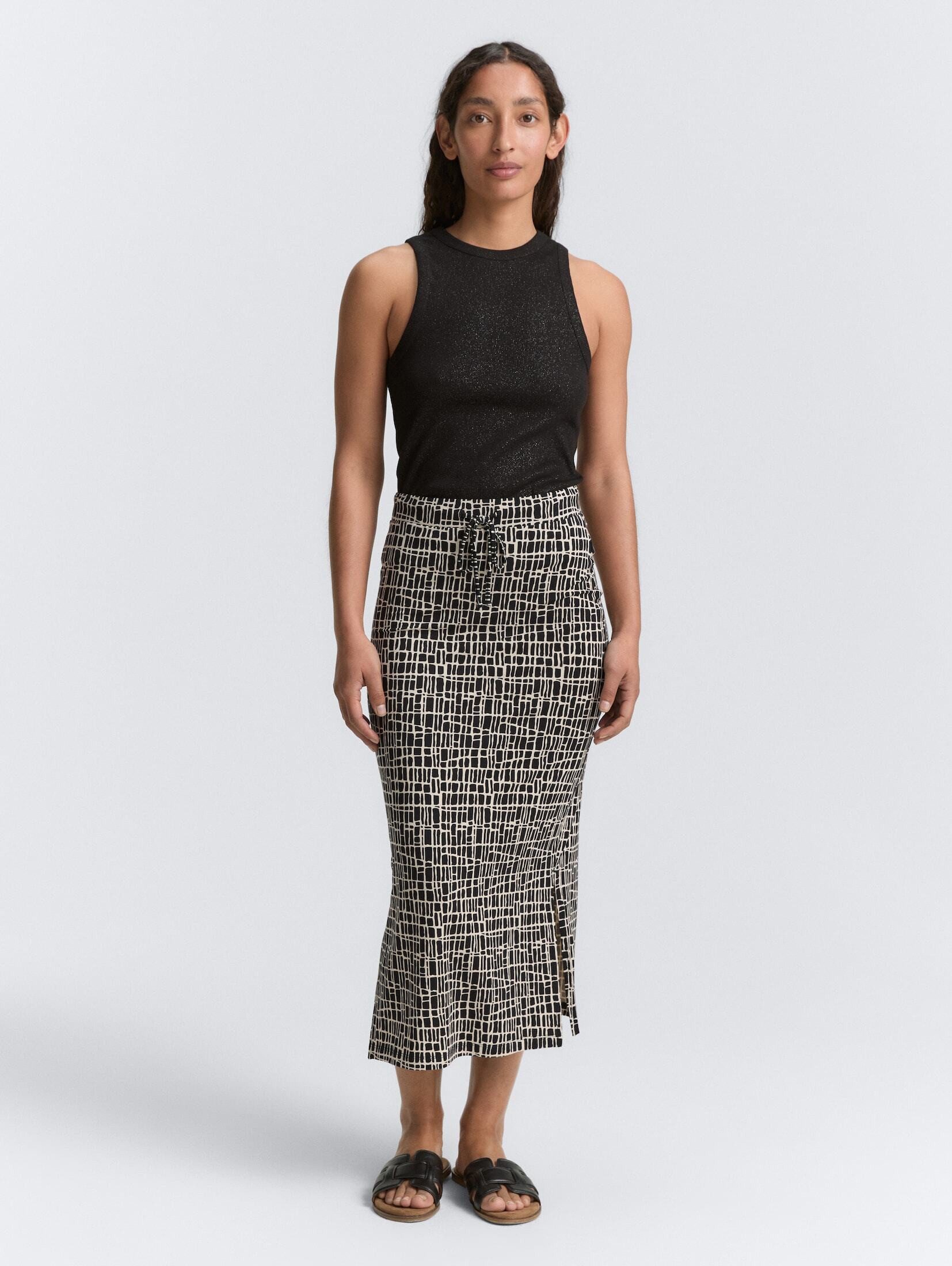 TOM TAILOR Sommerrock Jersey Midi-Rock Jersey günstig online kaufen