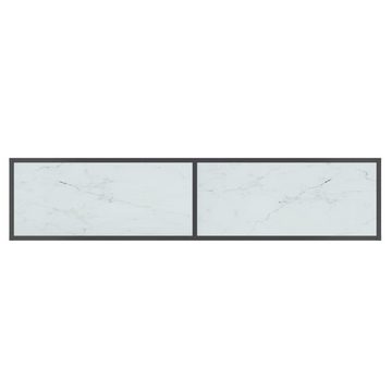 furnicato Beistelltisch Konsolentisch Weiß 160x35x75,5 cm cm Hartglas