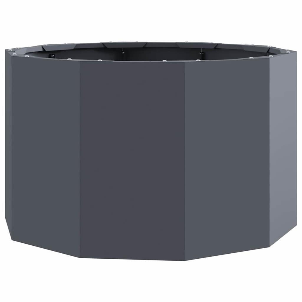 vidaXL Blumentopf Pflanzkübel Anthrazit 60 x 60 x 35 cm Stahl (1 St)