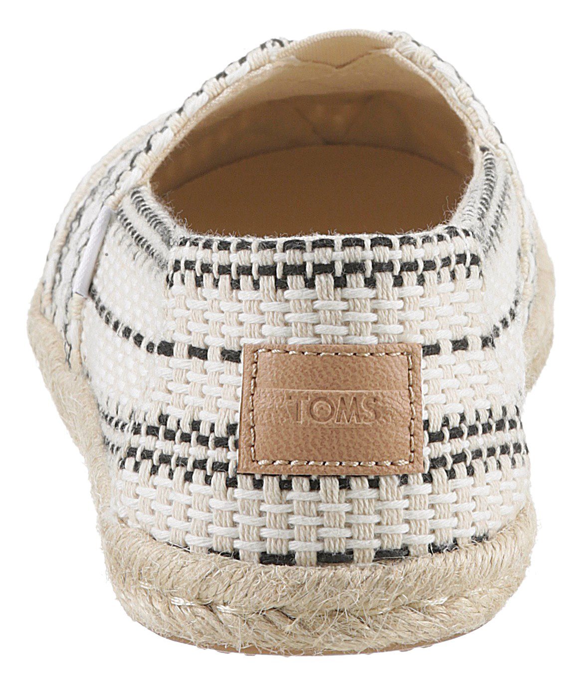 Form schmale TOMS im modischen beige-schwarz ROPE ALPARGATA Kontrastlook, Espadrille