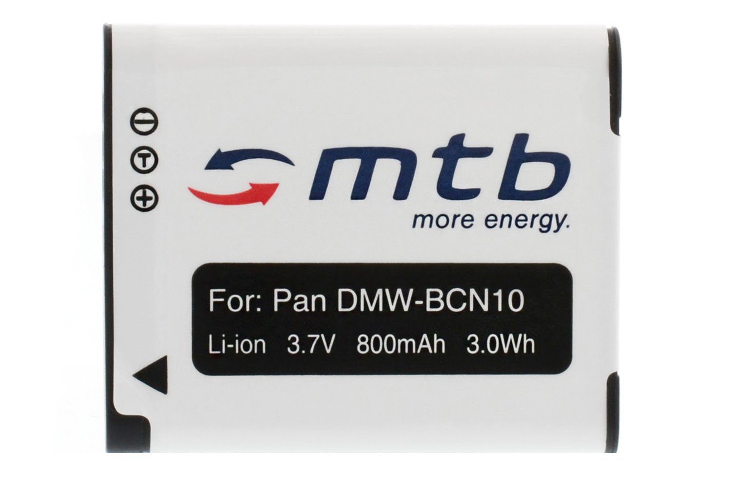 mAh kompatibel Panasonic [BAT-390 für: Akku-Typ energy BCN10 V), mtb passend - Panasonic mit 800 Kamera-Akku more Lumix DMC-LF1… (3,7 - Li-Ion] EOL