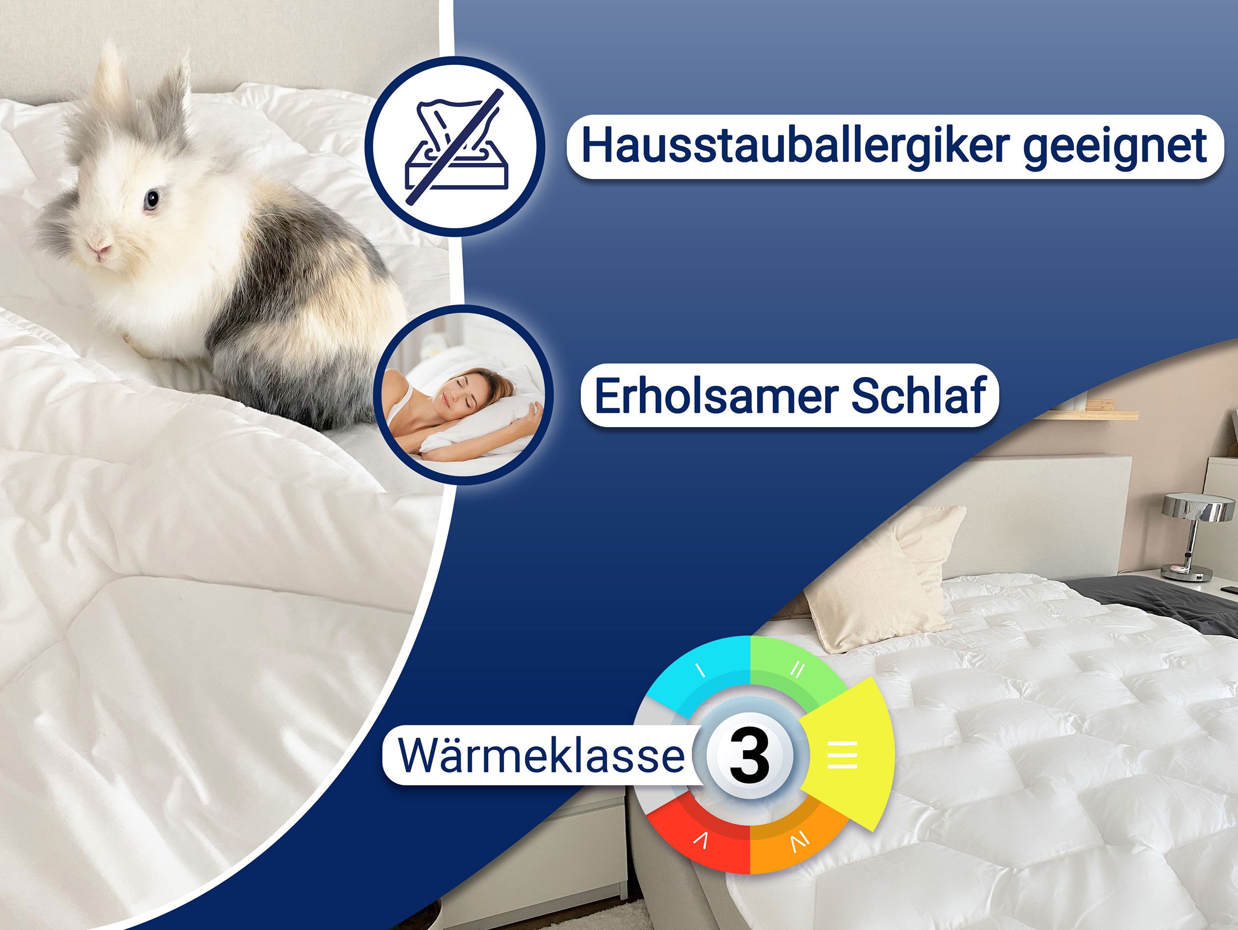 ZOLLNER Microfaserbettdecke, 135 x 200 cm, 100% Polyester, vom Hotelwäschespezialisten