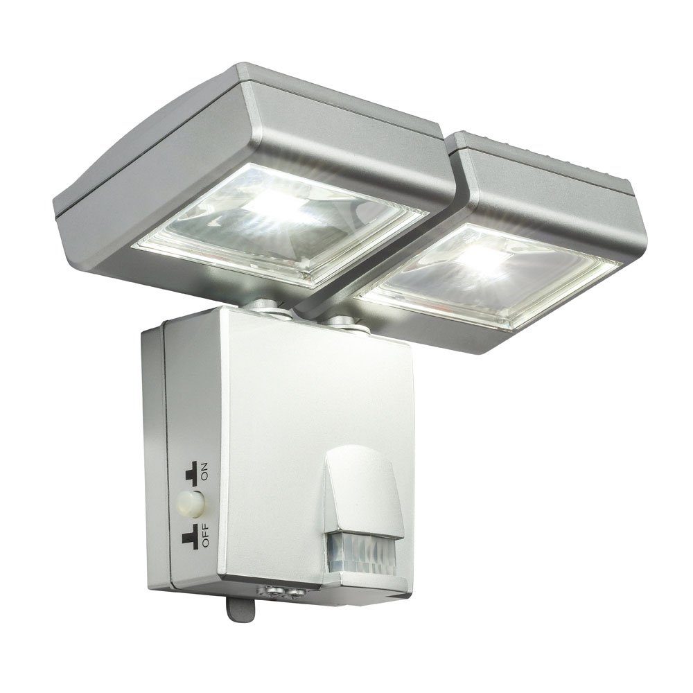 etc-shop LED Wandstrahler, LED-Leuchtmittel Kaltweiß, Schalter Außenlampe Außenlampe verbaut, mit Bewegungsmelder Wandlampe mit fest