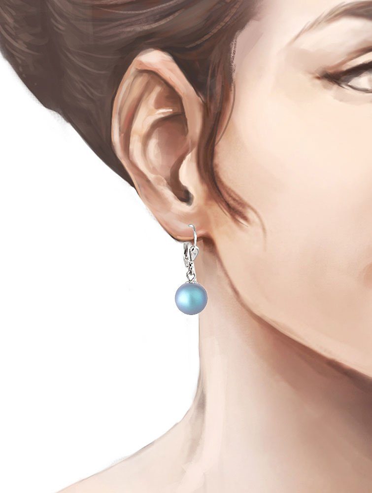 Schöner-SD Paar Ohrhänger Ohrringe Hänger mit Perle 10mm hängend (inkl. Sch günstig online kaufen