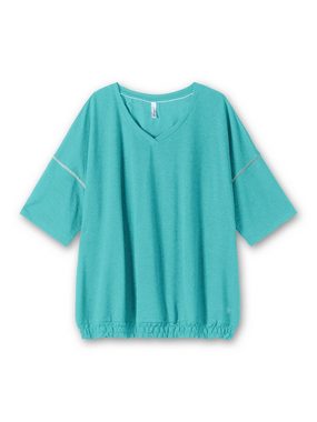 Sheego T-Shirt Große Größen in Crêpe-Qualität, mit Smokbund