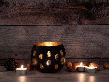 Casamia Kerzenhalter Teelichthalter Set 2-teilig Kerzenhalter Florina Kugelform schwarz mat