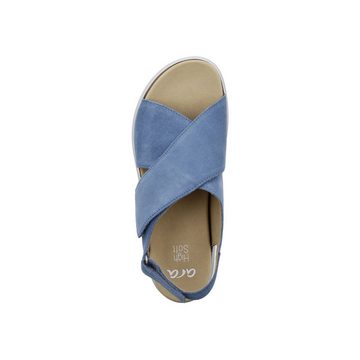 Ara Sapporo - Damen Schuhe Sandalette Rauleder blau