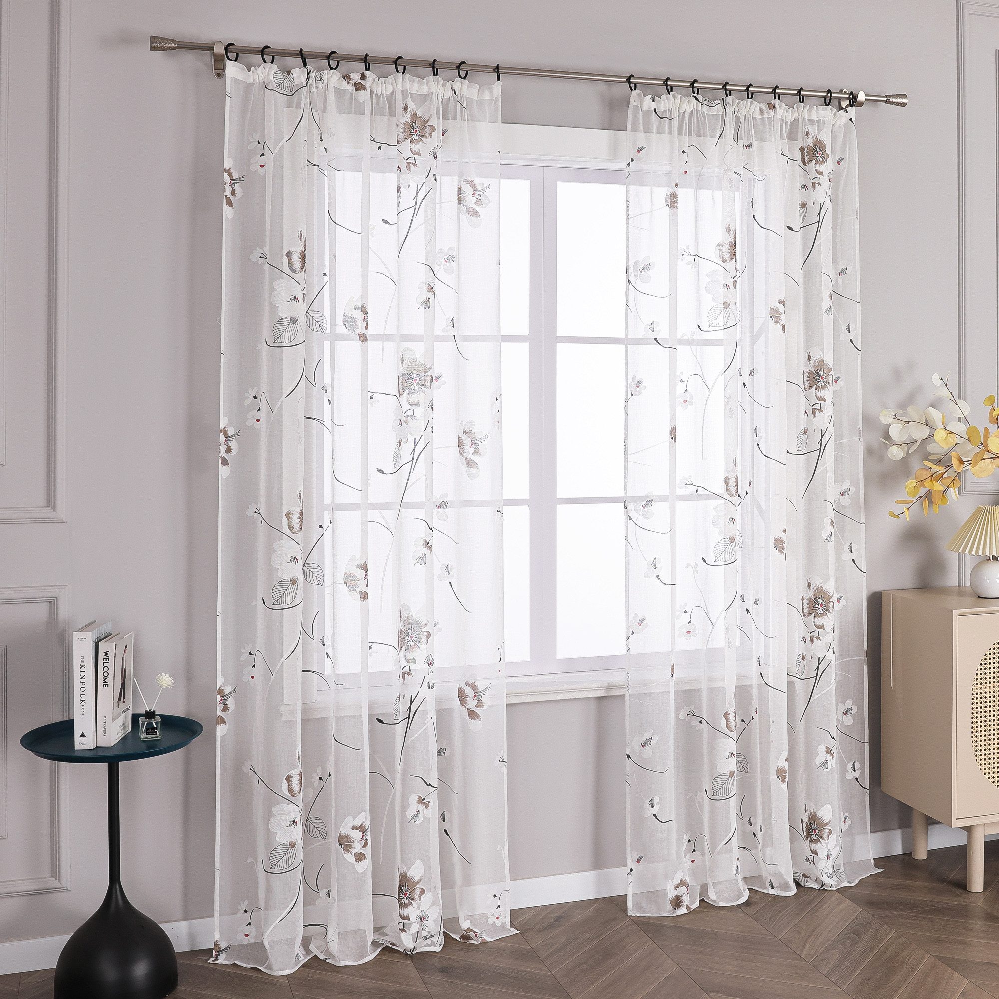 Joyswahl Gardine (1 St), Kräuselband, transparent, Ausbrenner Vorhänge Voil günstig online kaufen