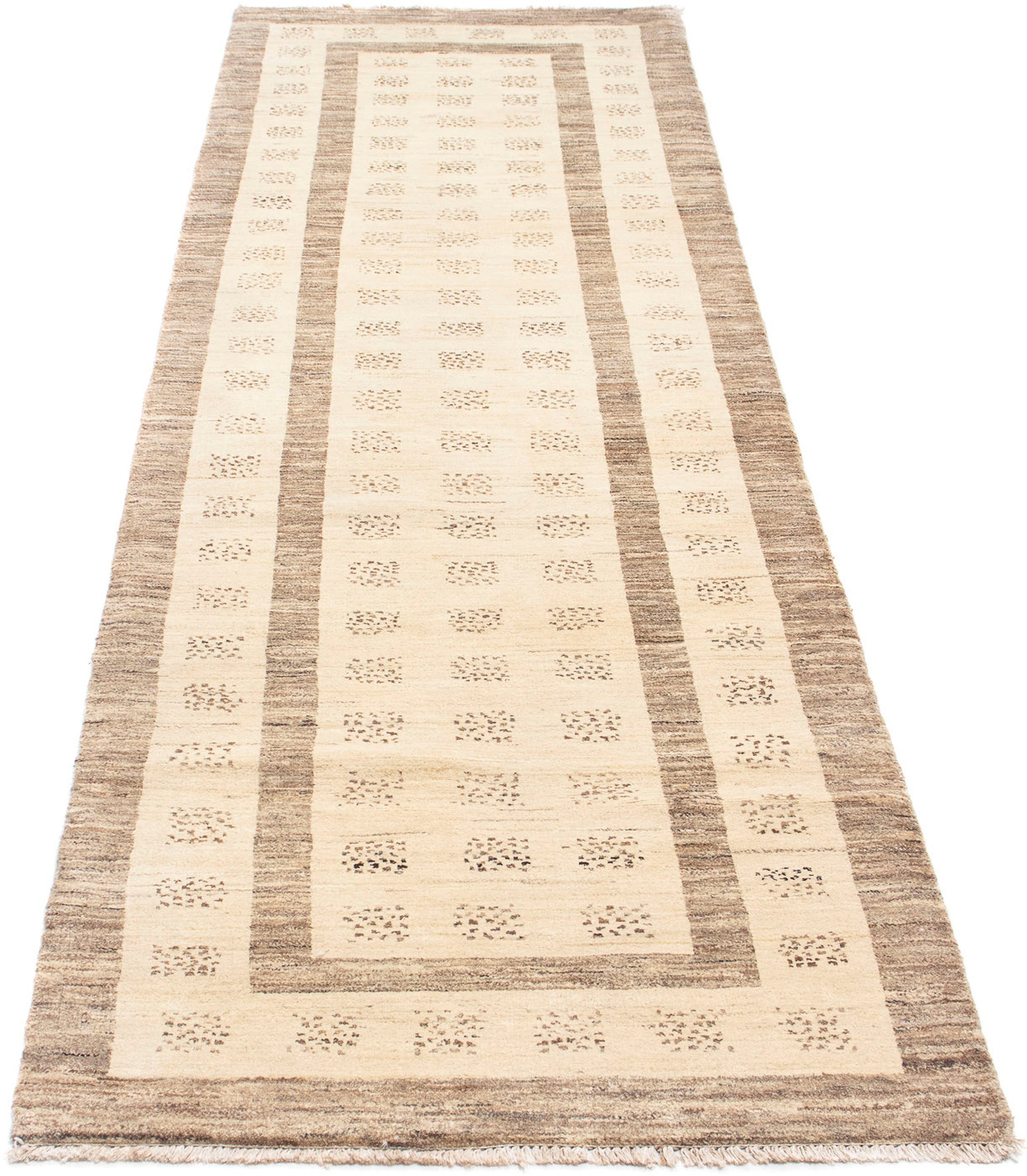 Wollteppich Gabbeh Handgeknüpft, morgenland, beige, 295 Einzelstück - Persern rechteckig, mit 12 mm, - 79 - Wohnzimmer, Zertifikat Höhe: cm Loribaft x