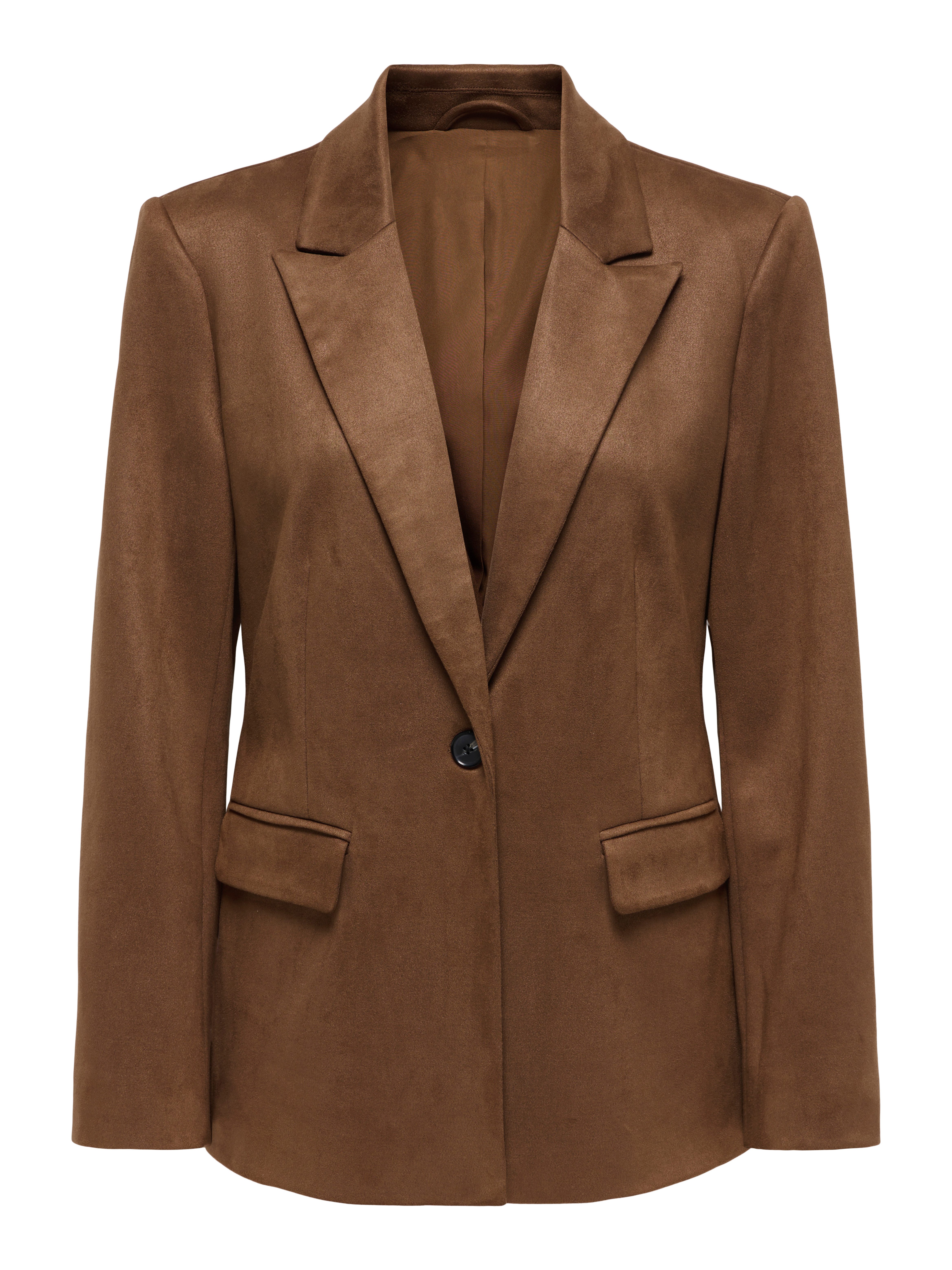 ONLY Lederimitat-Blazer ONLADDI L/S FAUX SUEDE BLAZER TLR Materialmix, loose fit