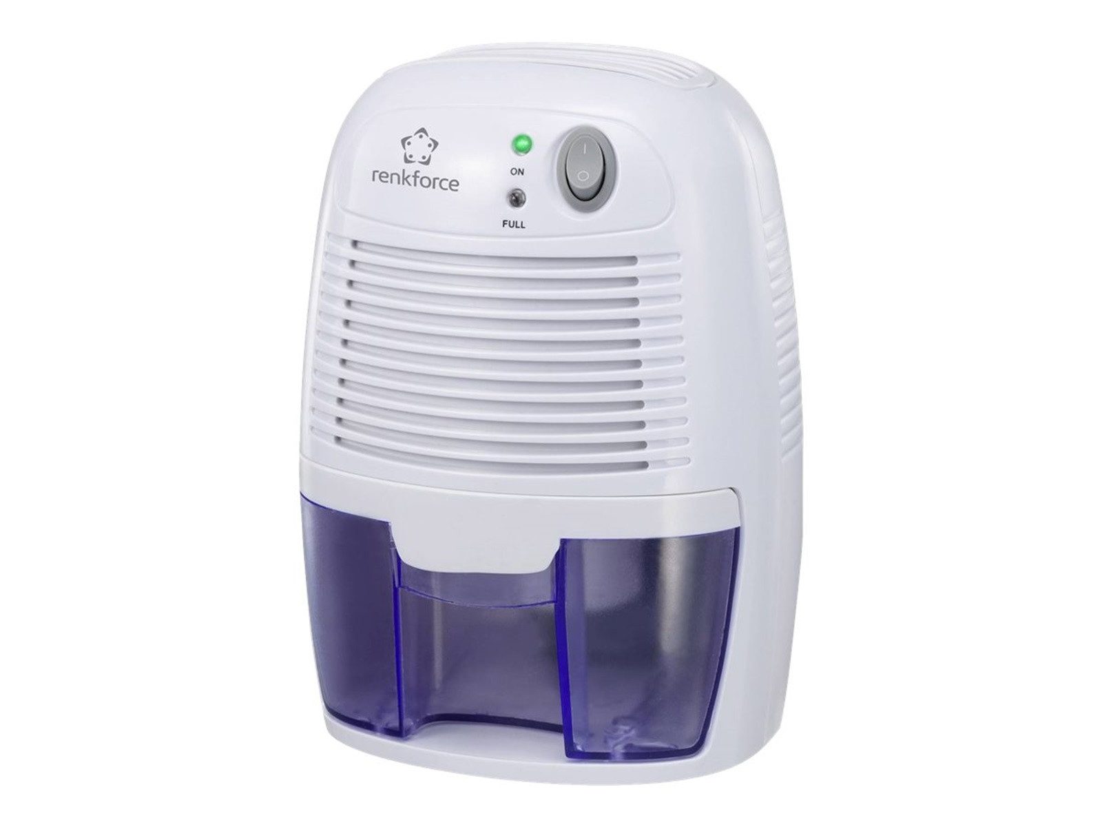 Renkforce Luftentfeuchter HD-68W - Luftentfeuchter, für 20 m³ Räume, Luftentfeuchter, bis zu 20 m2, Tisch, zum Aufstellen, 0,5 Liter