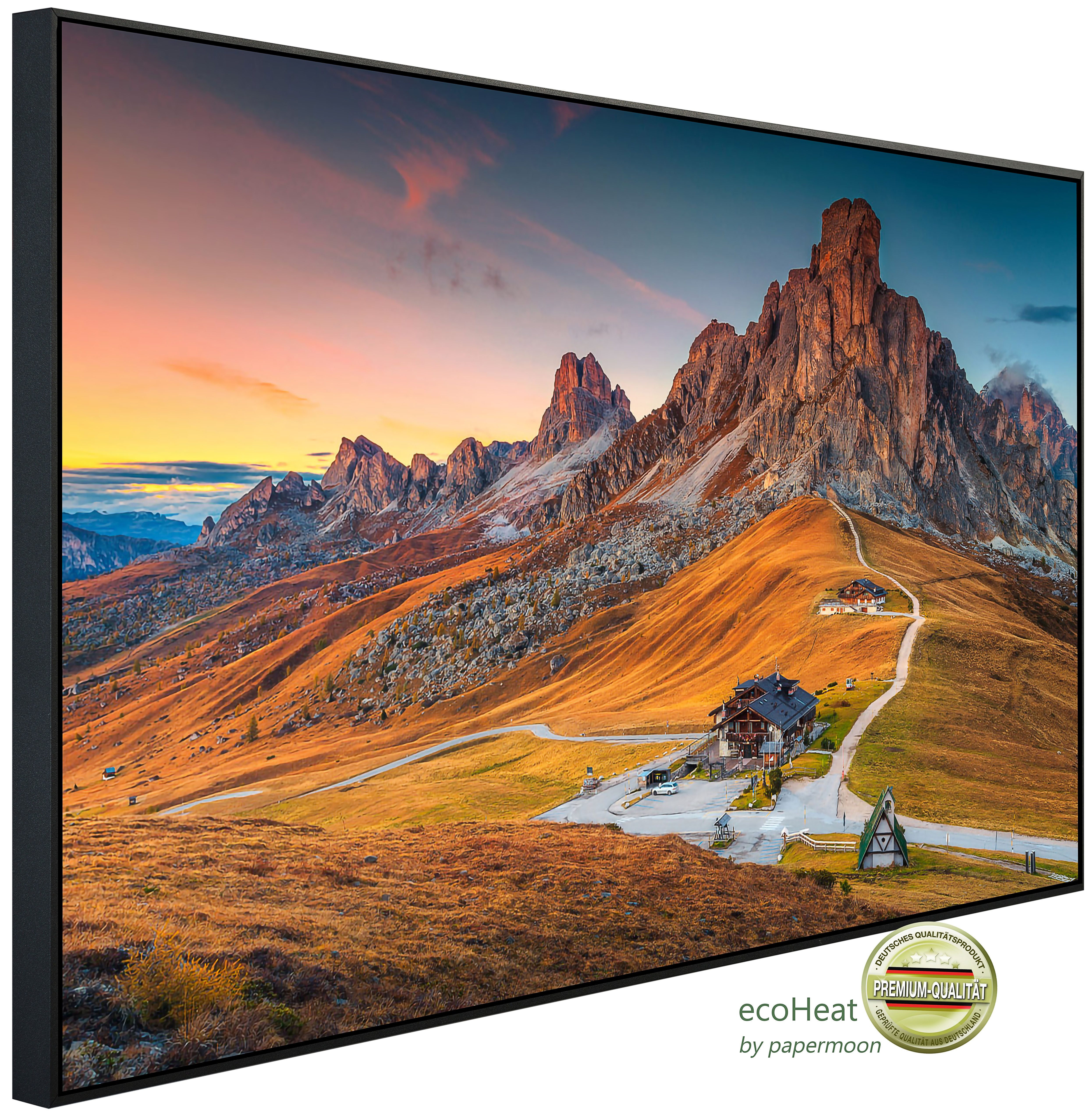 Papermoon Infrarotheizung INFRAROT-BILD-HEIZUNG, Alpenpass Dolomiten, TÜV-Rheinland/GS zertifiziert, angenehme Strahlungswärme