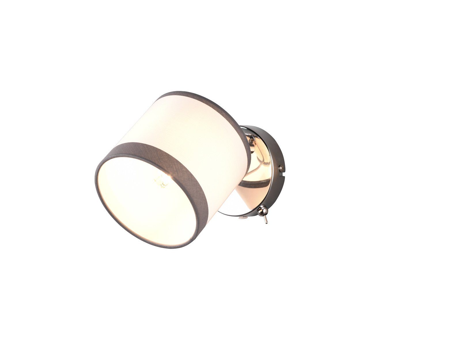 H LED warmweiß, Wandstrahler, meineWunschleuchte mit 21cm Leselampe LED innen, Weiß/Grau wechselbar, Wandlampe Schalter Wand, Nachttischlampe