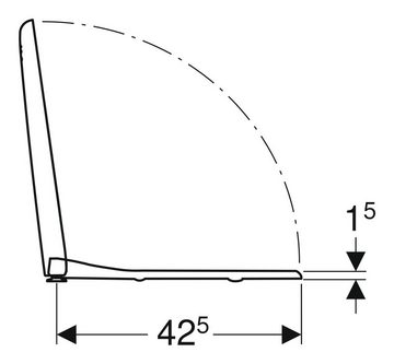 GEBERIT WC-Sitz Smyle, WC-Sitz mit Absenkautomatik - Weiß