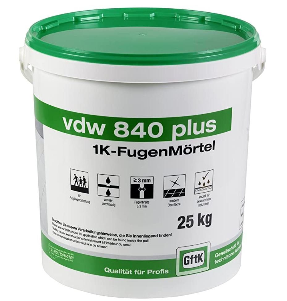 GftK Fugenmörtel VDW 840 Plus 1K Fugenmörtel, natur, 25 Kg