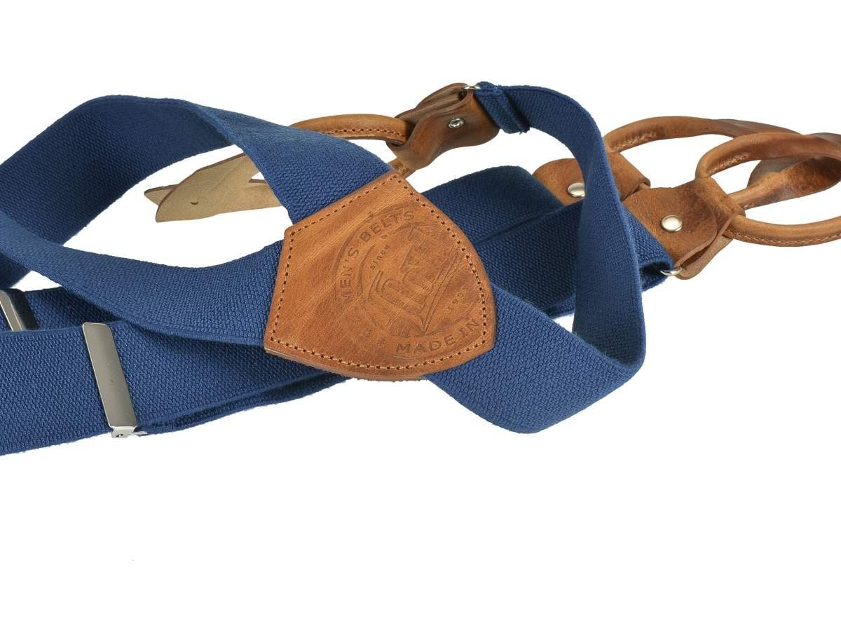 35mm Belts für royal blau LLOYD mit Bandbreite, Herren, breit Holländer, Men’s Hosenclips, Casuals Hosenträger