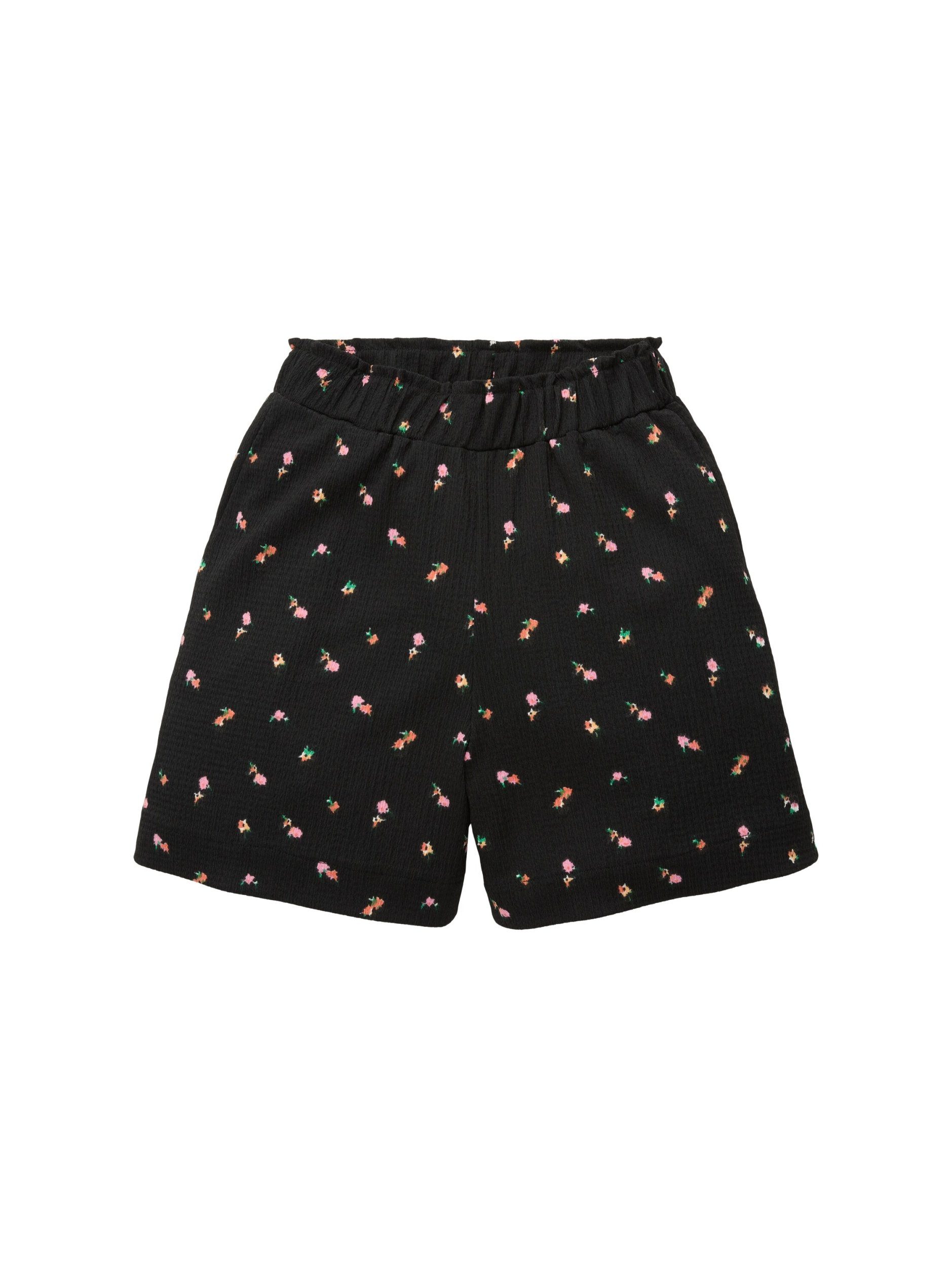TOM TAILOR Shorts Easy structured shorts 31950 small black flower print