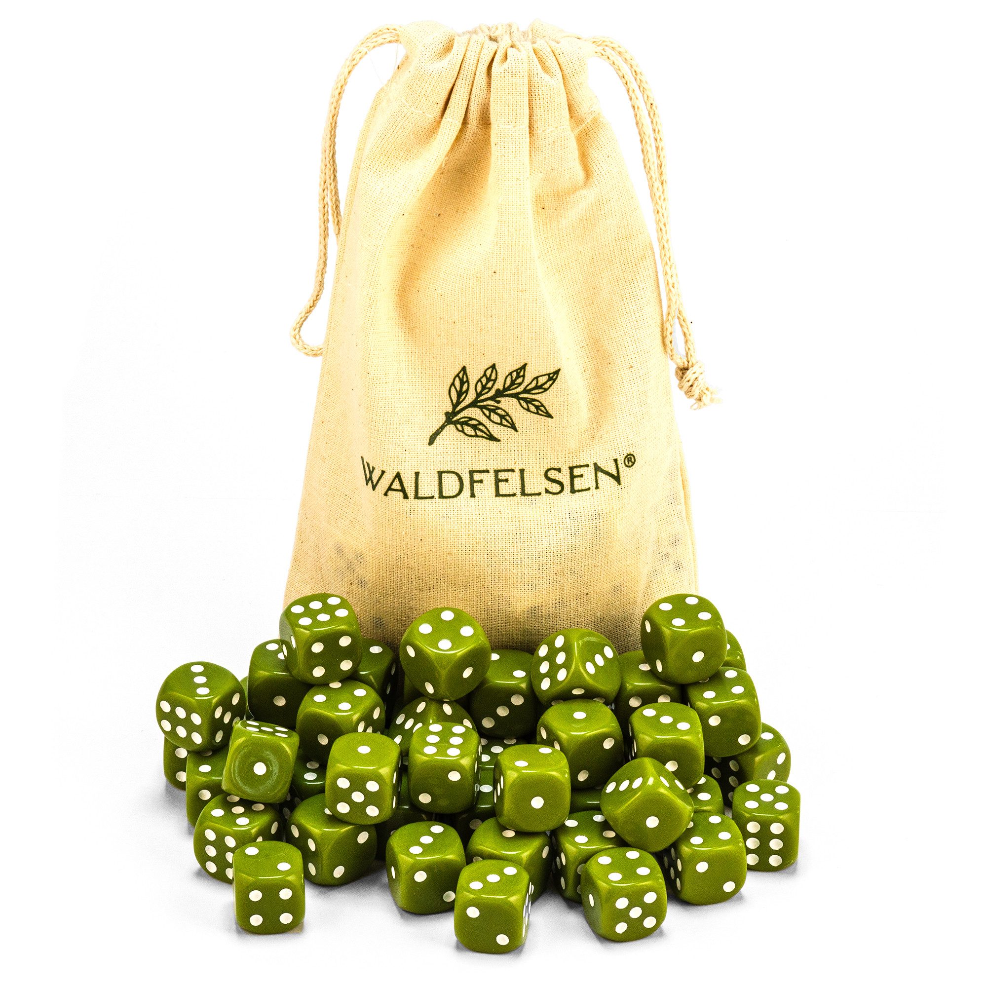 Waldfelsen Spiel – 2-50 Stk Standard Spielwürfel 16 mm Acrylwürfel Würfel bunt, Spielmaterial, Verschiedene Farben