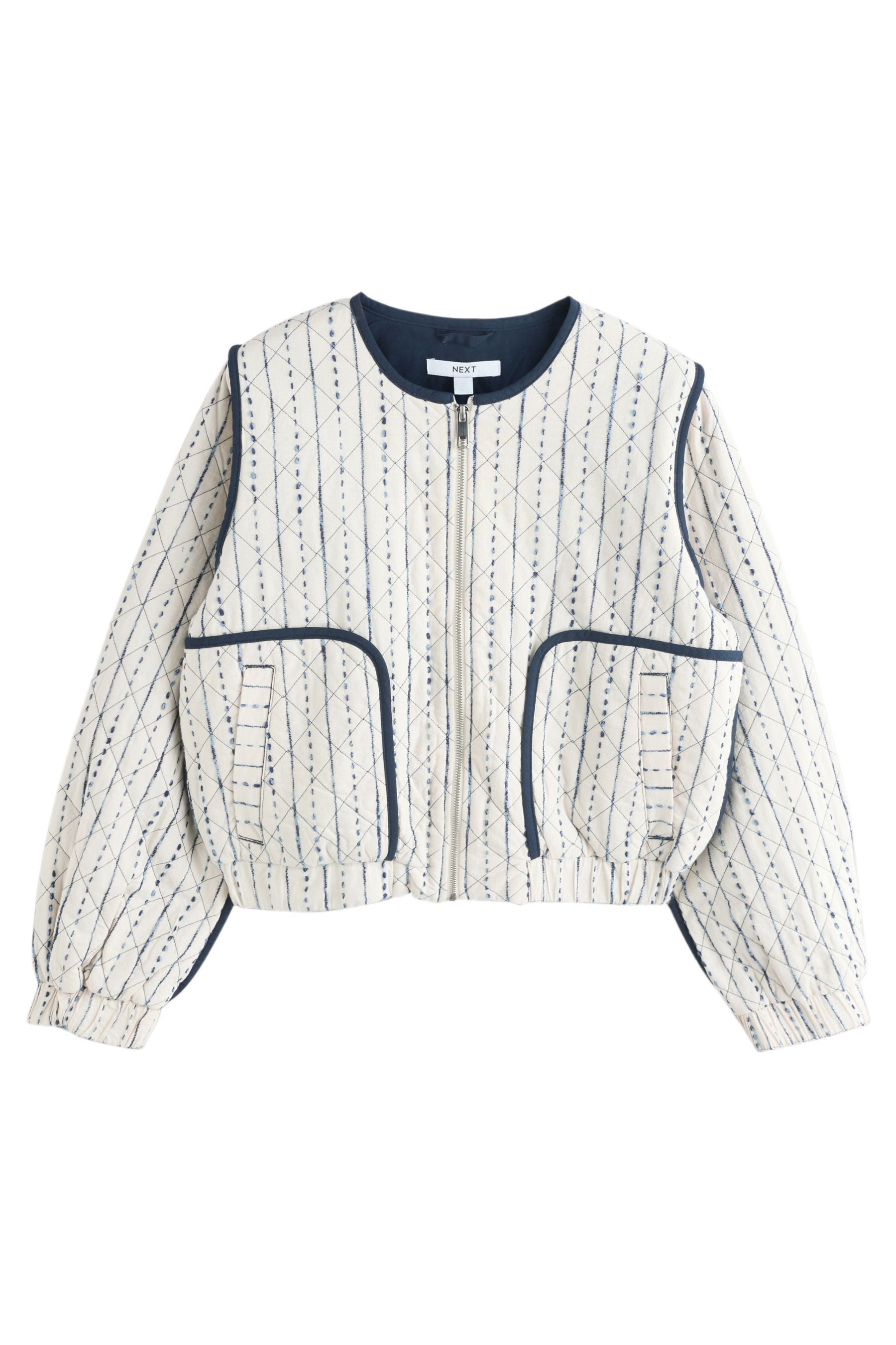 Next Steppjacke Bestickte Steppjacke (1-St)
