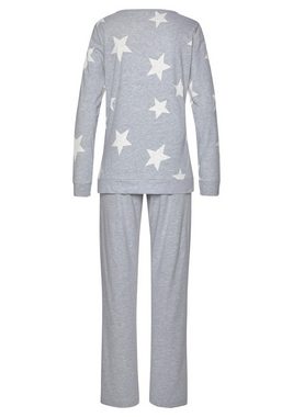 Arizona Pyjama (2 Stück) in melierter Optik mit Sternen