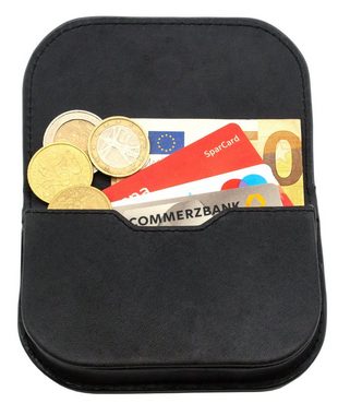 Benthill Mini Geldbörse Echt Leder Münzbörse mit Kleingeldschütte Kleingeldbörse für Münzen, Kartenfächer Münzfach