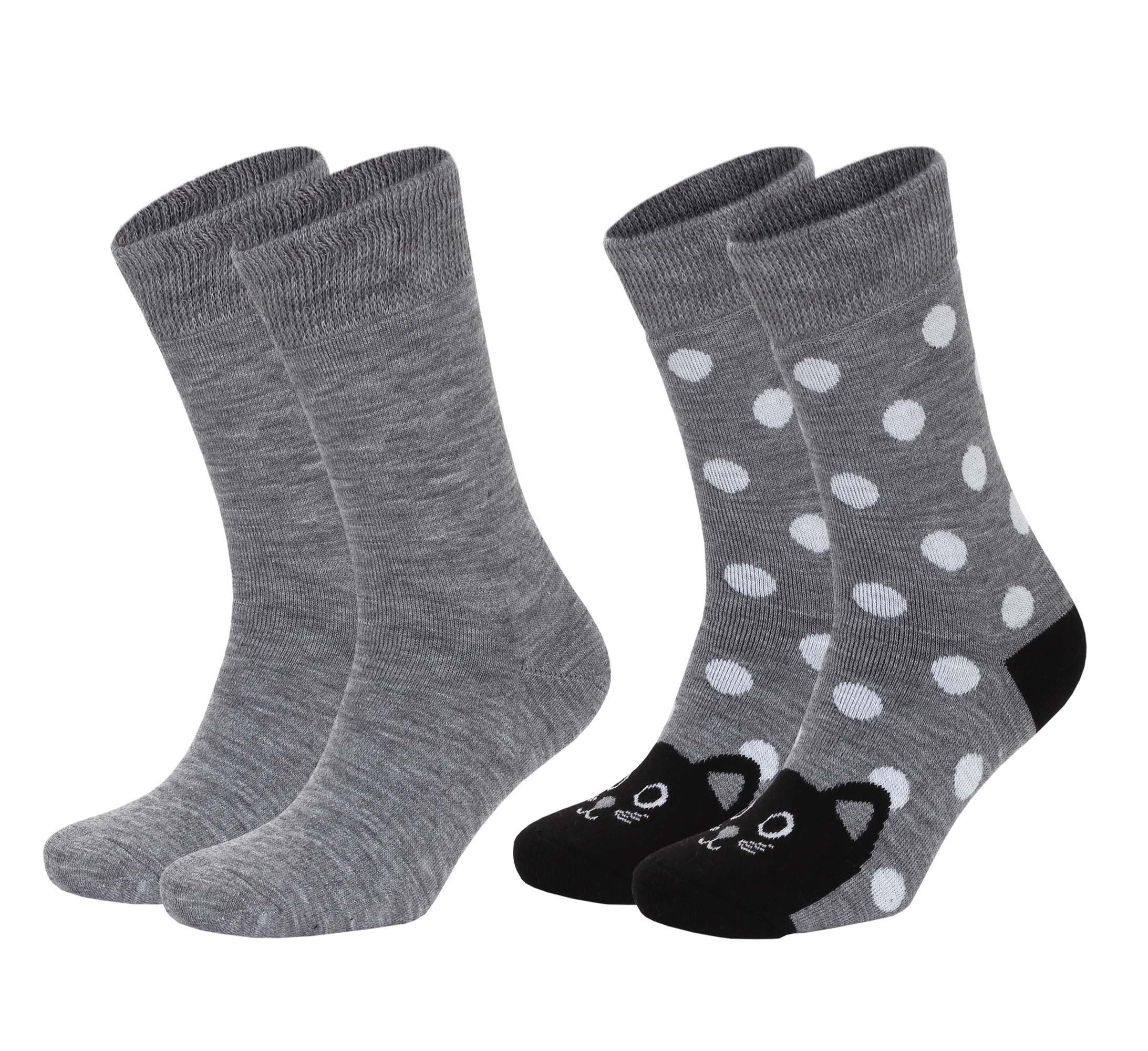 NoblesBox Thermosocken Damen Wintersocken (Beutel, 2-Paar, 37-40 EU Größe) Damen Warme Socken, Damen Arbeitssocken Asorti-4