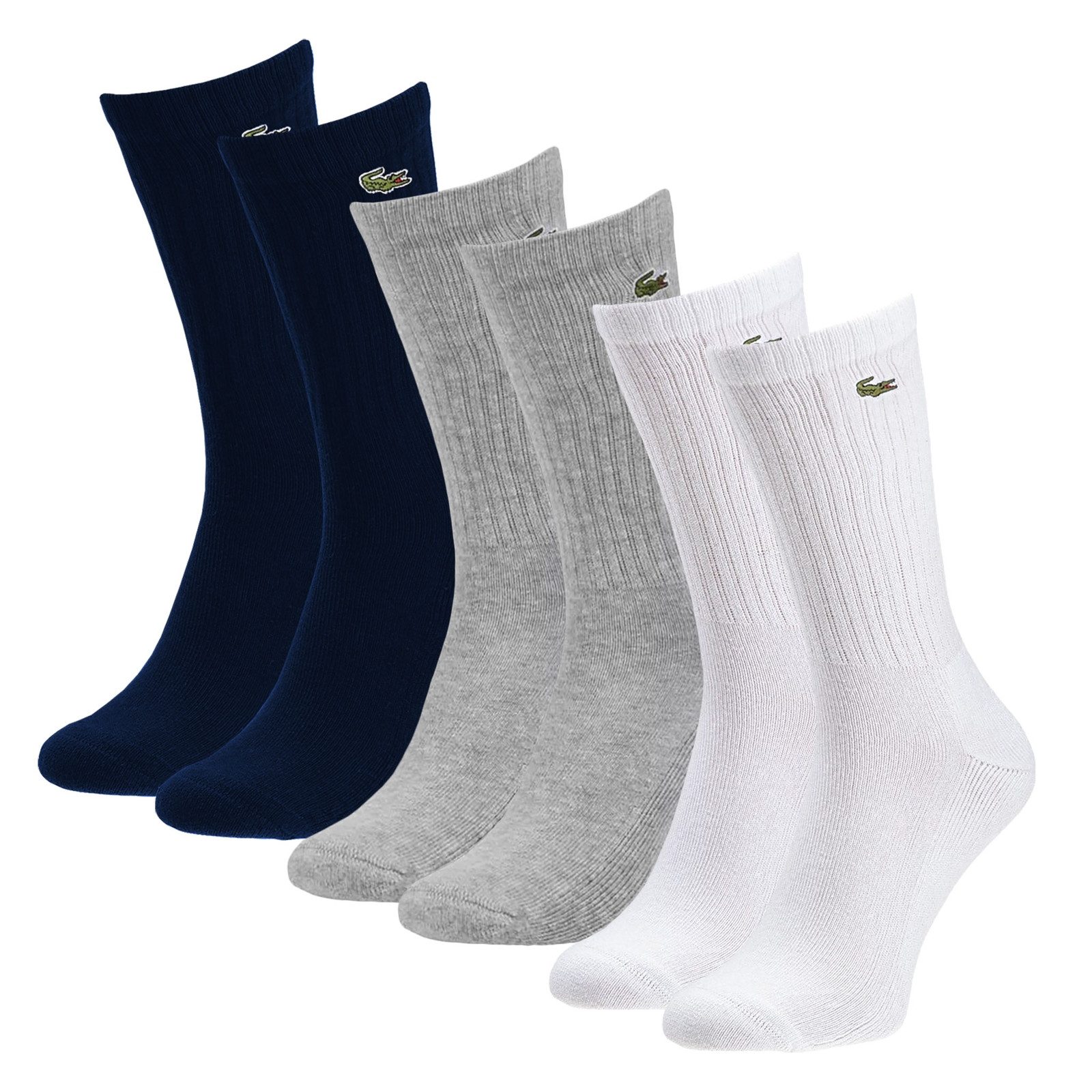Lacoste Tennissocken Tennissocken (3-Paar) mit gerippter Wadenstütze günstig online kaufen