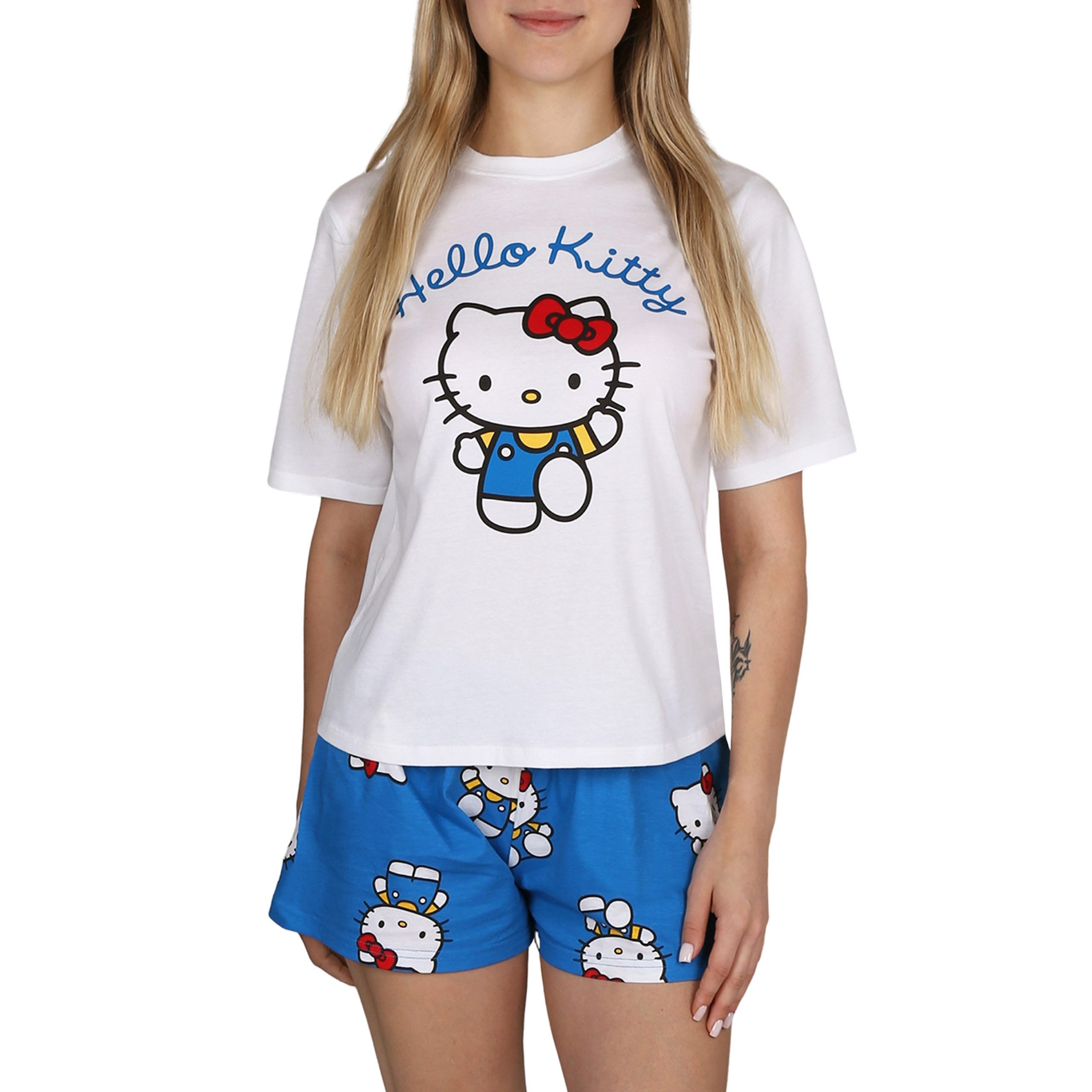 Sarcia.eu Pyjama Hello Kitty Damen-Pyjama kurzarm, günstig online kaufen