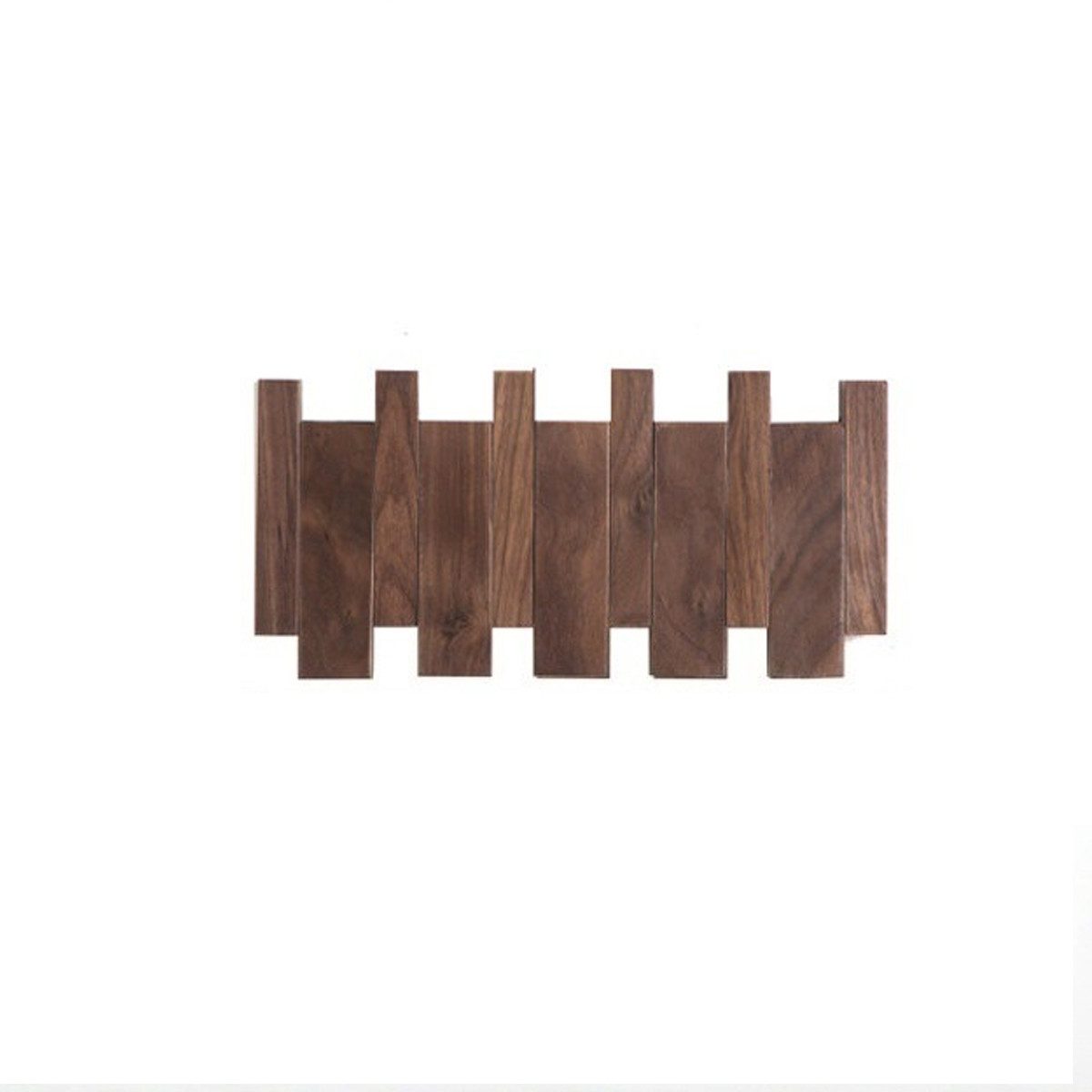 FELIXLEO Garderobenleiste Klaviergarderobe aus Naturholz, Wandmontage, Klapphaken, Wandhaken (1 St)