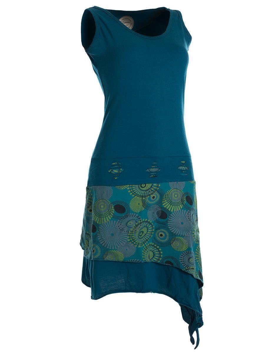 Zipfelkleid Ärmelloses asymmetrisches Lagenlook Zipfelkleid