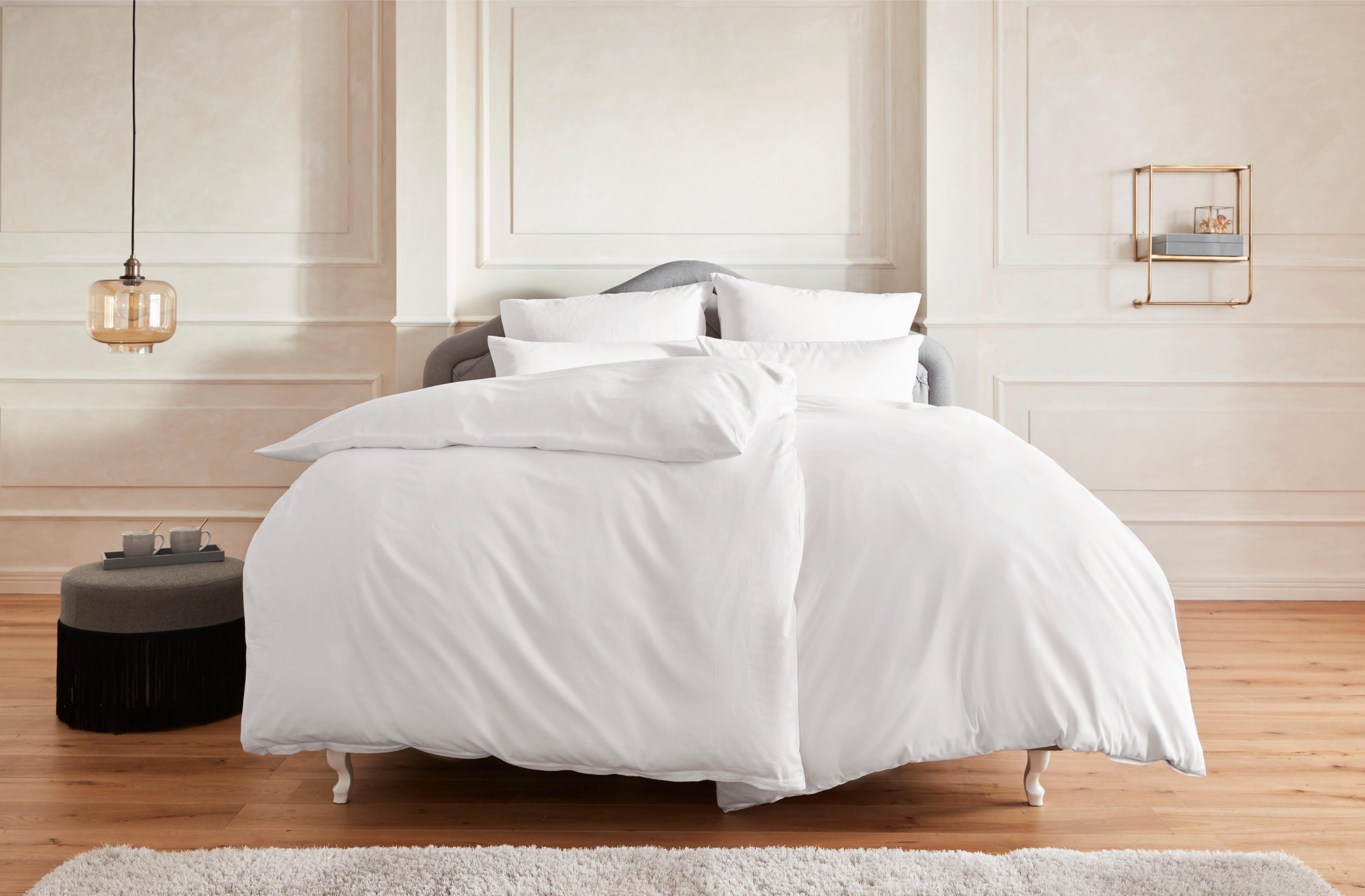 OTTO home Bettwäsche Mila in verschiedenen Premium Qualitäten, Biber (180g/m), 2 teilig, zeitlos elegante Uni Bettwäsche ab Gr. 135x200 cm
