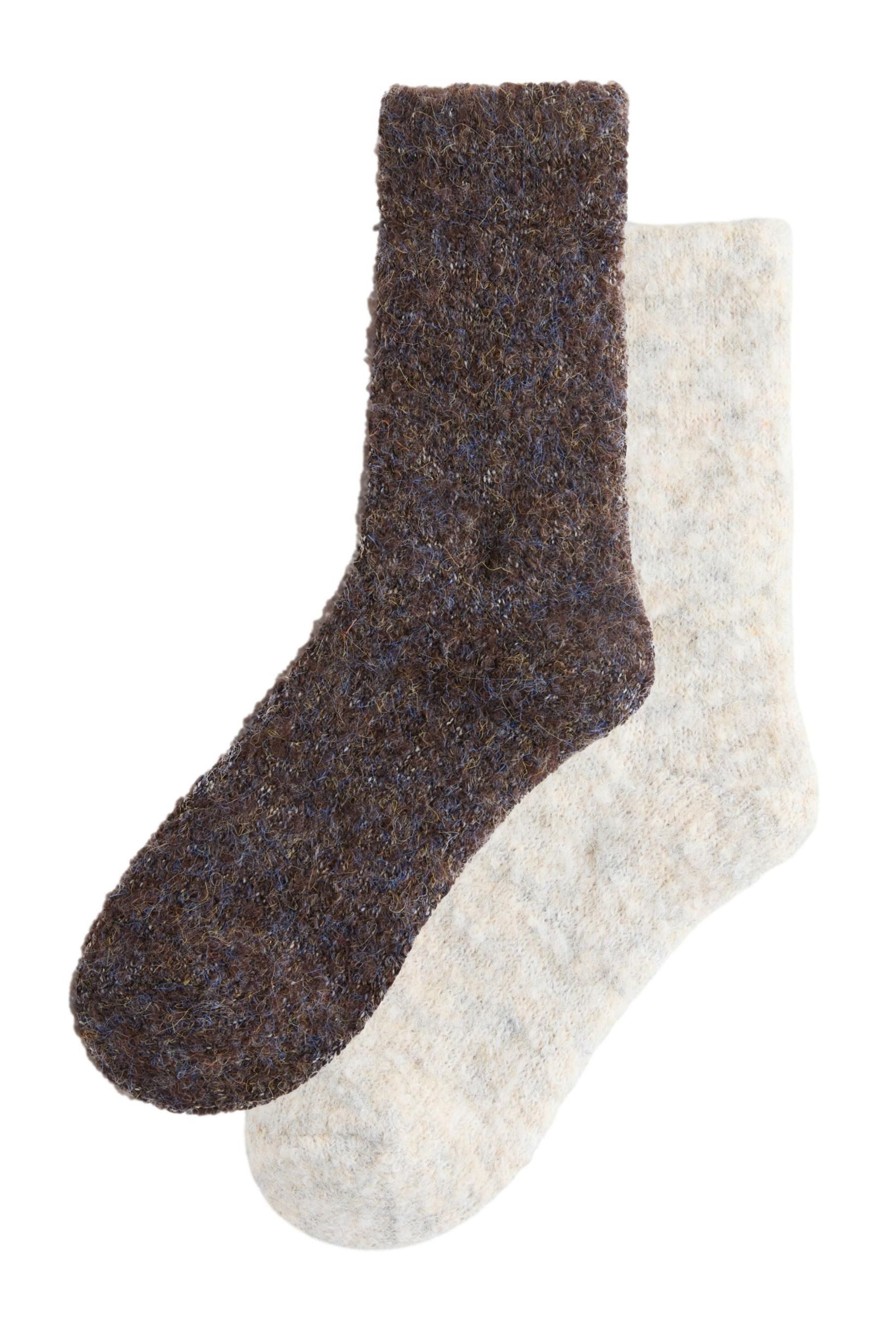 Kuschelsocken 2er-Pack gemütliche Boucle-Socken