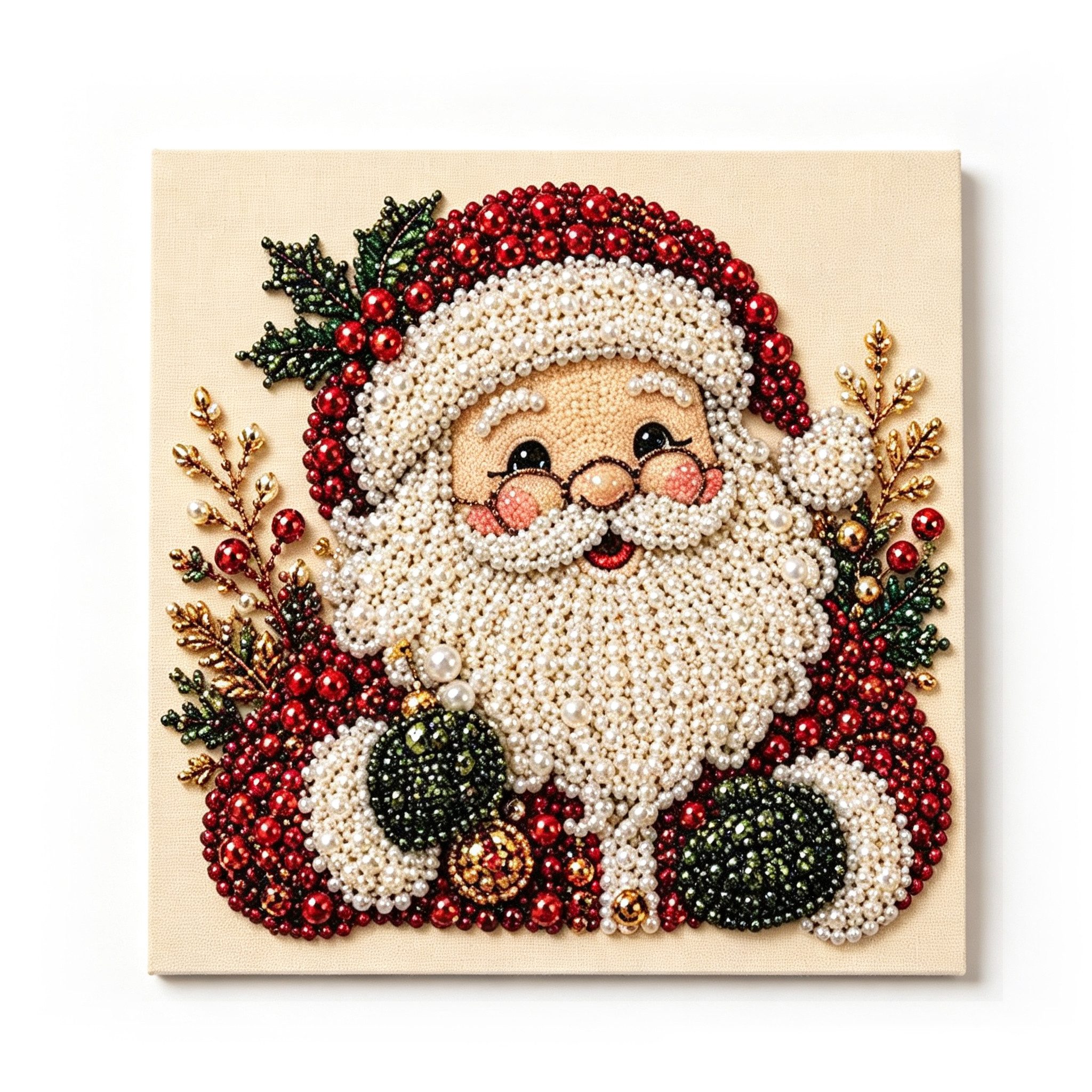 CLTYQ Kreativset DIY-Weihnachts-Perlenbild-Kreativset, Weihnachts-Bastelset für Erwachsene, Kinder und Anfänger