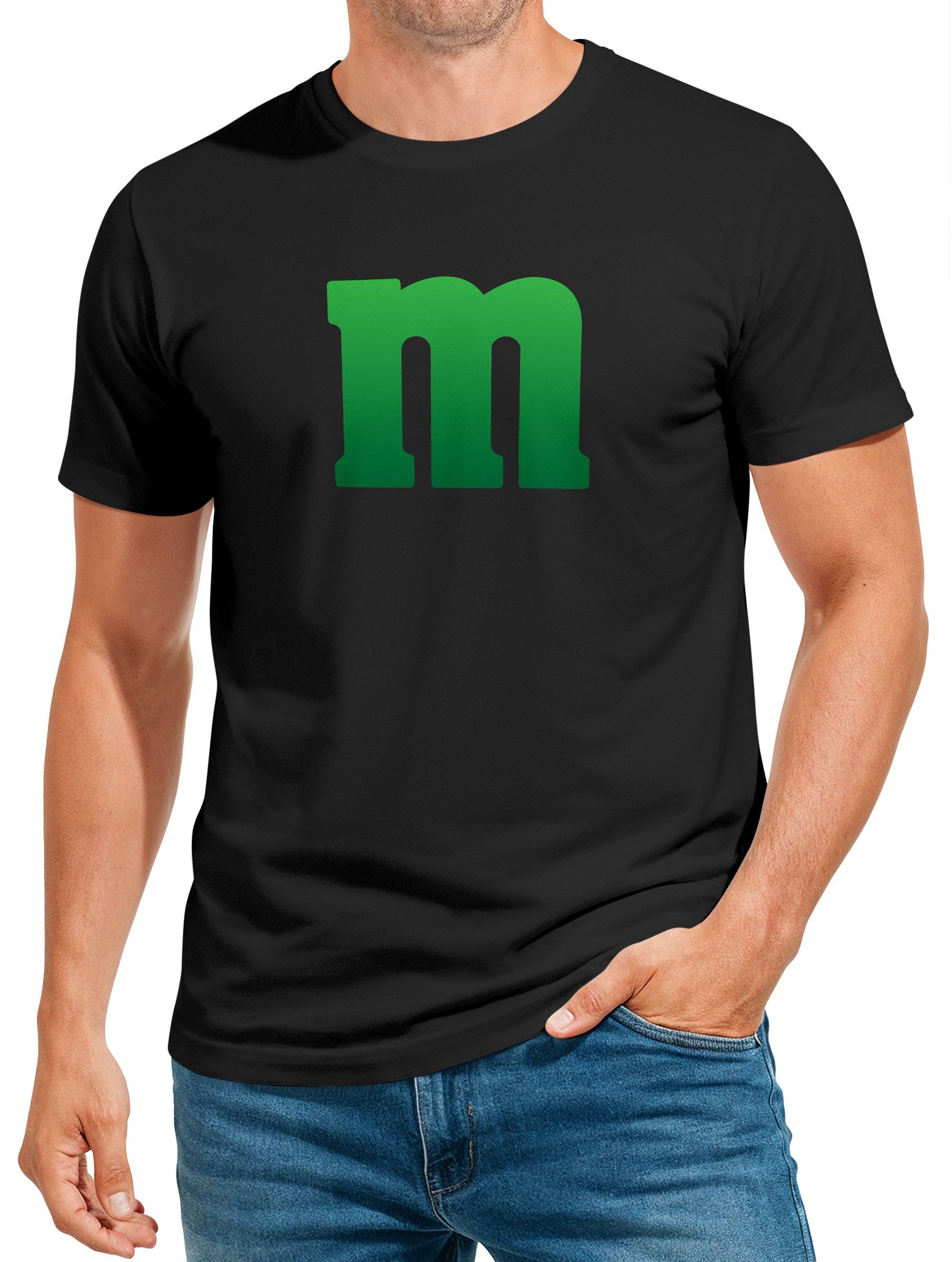 MoonWorks Print-Shirt Herren T-Shirt m Fasching Karneval Gruppen-Kostüm Partner Paar mit Print