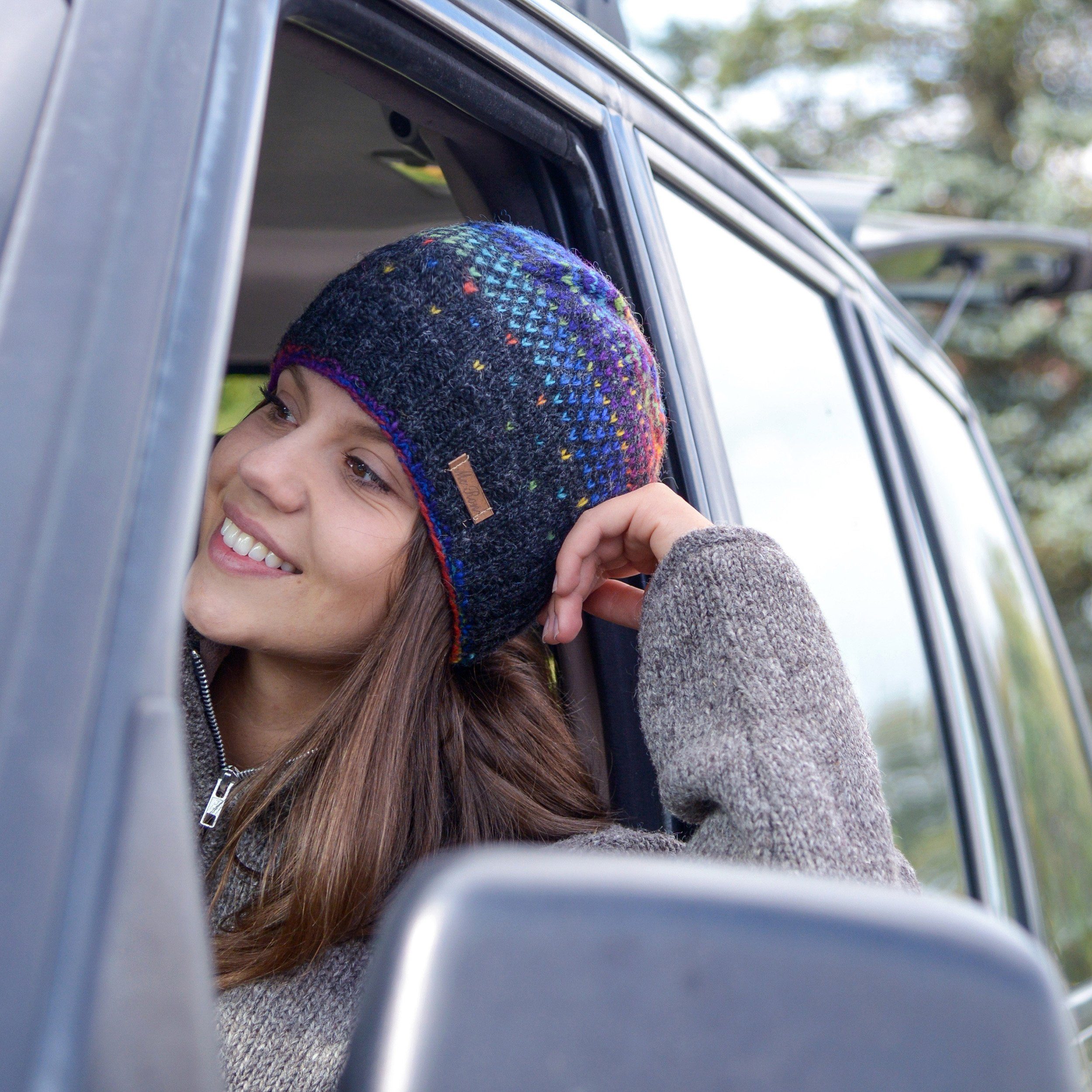 McRon Strickmütze Gefütterte Wollmütze Modell Milan Regenbogen Komplett gef günstig online kaufen