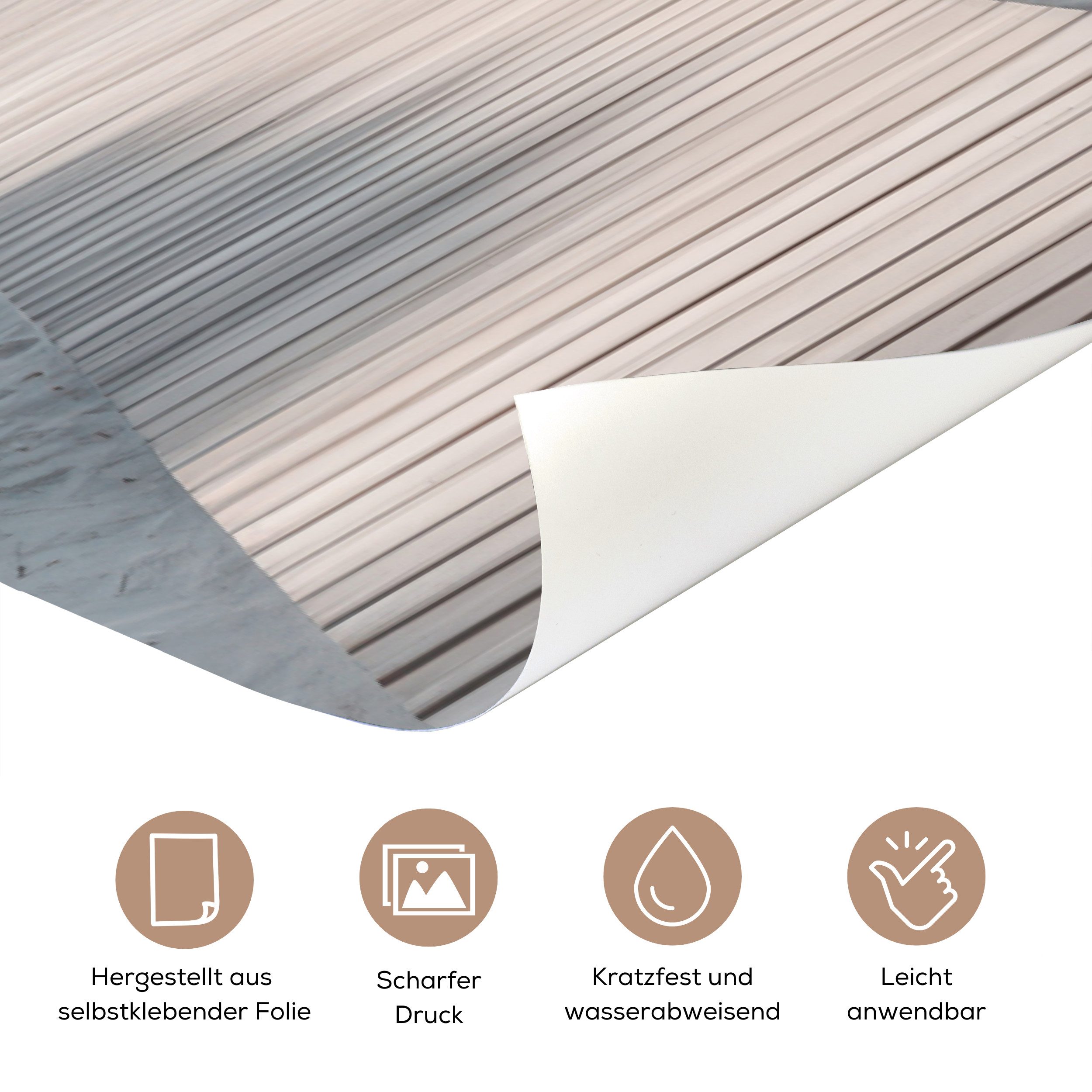 MuchoWow Türtapete Pfad - Strand - Dünen - Natur, Matt, bedruckt, (1 St), Selbstklebende Tapete, Folie für Möbel, 75x205 cm