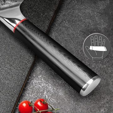Coisini Messer-Set 3tlg.Damastmesser Set 67 Lagen Damaszenerstahl Küchenmesser Kochmesser (3-tlg)