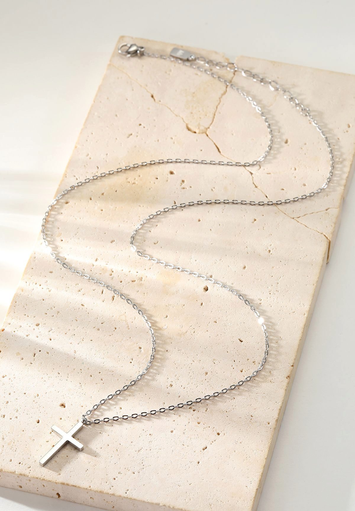 Hey Happiness Kreuzkette Herren aus Edelstahl, 55-60 cm, Männer Halskette m günstig online kaufen